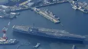 対イラン作戦で空母交代、横須賀基地のワシントンが中東到着 封鎖圧力継続