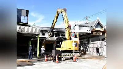 出雲市商店街火災から3か月、被災建物の解体撤去が本格化
