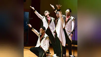 岐阜県警ボーカルユニット「断絶」が高齢者つどいで熱唱、特殊詐欺防止呼びかけ