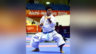 アジア大会空手形・西山走が金、妻の助言で堂々の演武