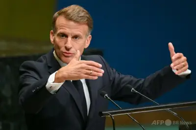マクロン氏、国連総会で最後の演説 「弱肉強食」の世界に警鐘、国際法順守を呼び掛け