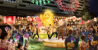 OMO7大阪で通年開催「PIKAPIKA祭NIGHT」、巨大ビリケンさんと盆踊り