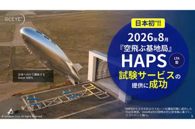 ソフトバンク、HAPS試験サービスで国内商用化へ前進 米国から日本まで飛行