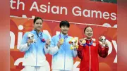 アジア大会競泳、１３歳于子迪がアジア新記録で金、成田は銅