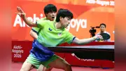 アジア大会卓球男子ダブルス、篠塚・張本ペアが銀メダル獲得