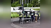 巨大地震想定の総合防災訓練、ドローン初使用で道路復旧訓練…岐阜・下呂市