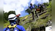 山林火災現場で消防競技会、岩手・大槌町で全国から１８０人参加