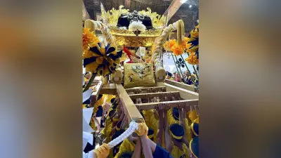 播磨各地で秋祭り、屋台の一気差しや龍王舞披露