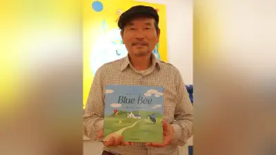 熊本地震後に激減の「ブルー・ビー」、館長の絵本第2版で自然保護訴える