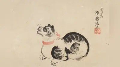 ネズミ除けの猫絵「新田猫」 養蚕農家の切実な祈り 県立歴史博物館蔵
