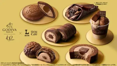 ローソン×ゴディバ創業100周年コラボ、チョコスイーツ6品を順次発売