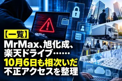 MrMaxや旭化成セラピューティクス、楽天ドライブなどで不正アクセス、情報流出相次ぐ