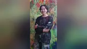 裾野・須山地区にアトリエ、中西伶さん32歳 プリントと筆で「希望」描く