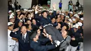 中日４位指名の鈴木悠悟投手、中京高の仲間に感謝 喜び爆発