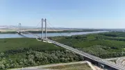 構想30年、ルーマニアのドナウ川に架かる長大橋が国土交通相表彰を受賞