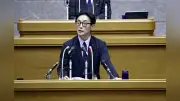 徳島・後藤田知事、問責決議可決直後に知事選立候補表明