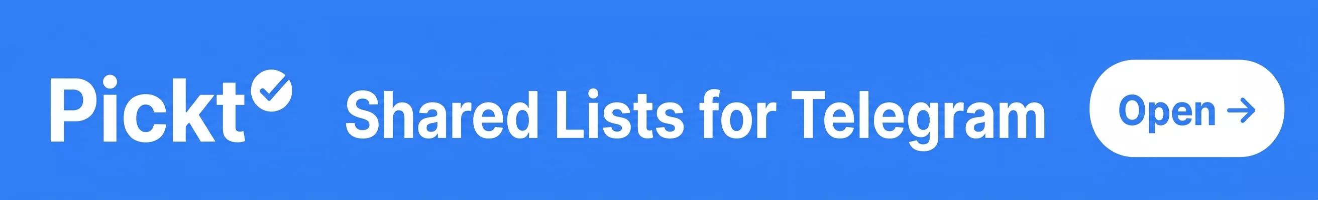 Picktモバイルスティッキーバナー — ロゴ、タグライン、CTAボタン